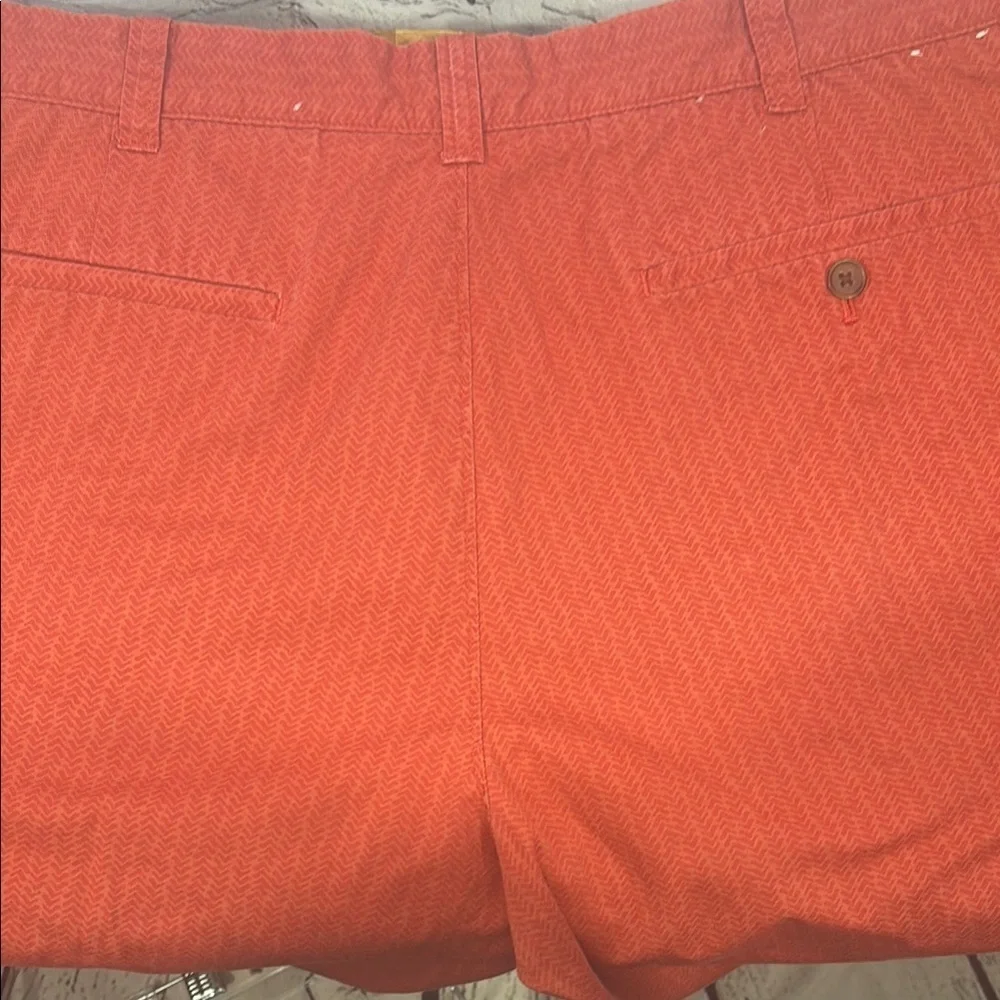 Mens JCrew Red Flat Front Casual Shorts